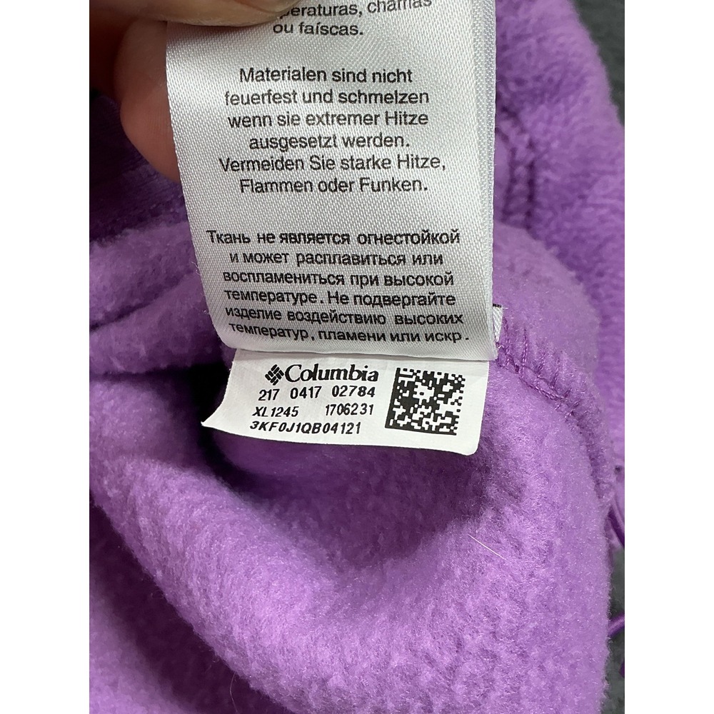Columbia Jacket Womens XL Purple Fleece Full Zip Pockets Lightweight Outdoor - Picture 4 of 9